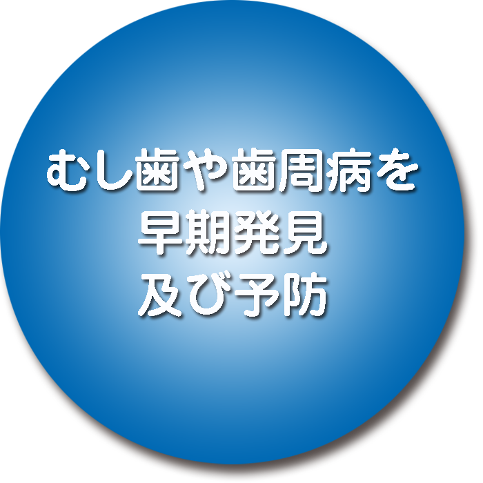 むし歯や歯周病を早期に発見及び予防